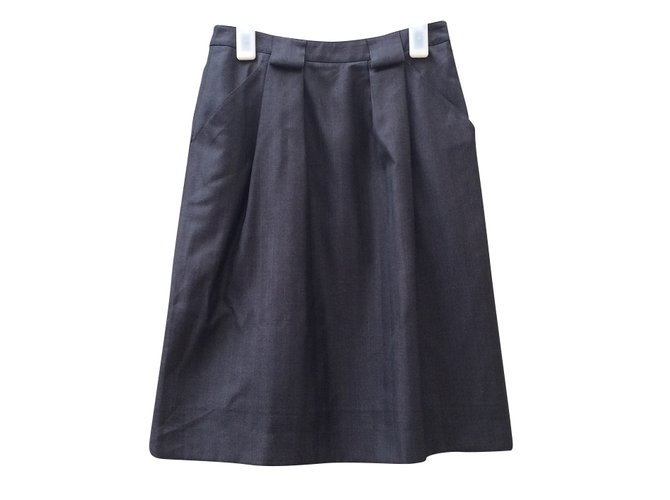 Giorgio Armani Skirts Grey Silk Wool  ref.58667