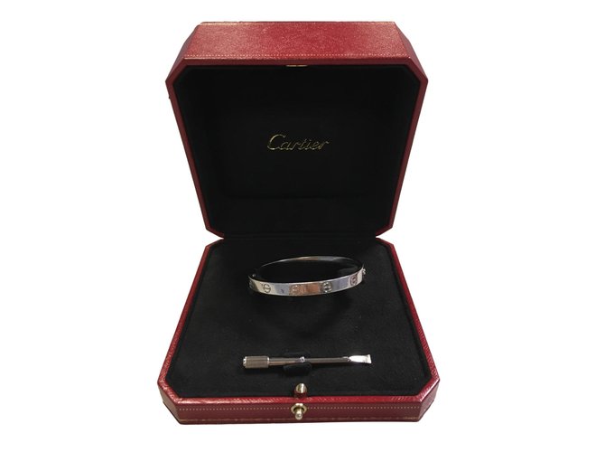 Cartier LOVE Bracelet Silvery White gold  ref.58722