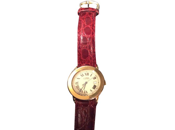 Cartier Relógios finos Dourado Vermelho  ref.58732