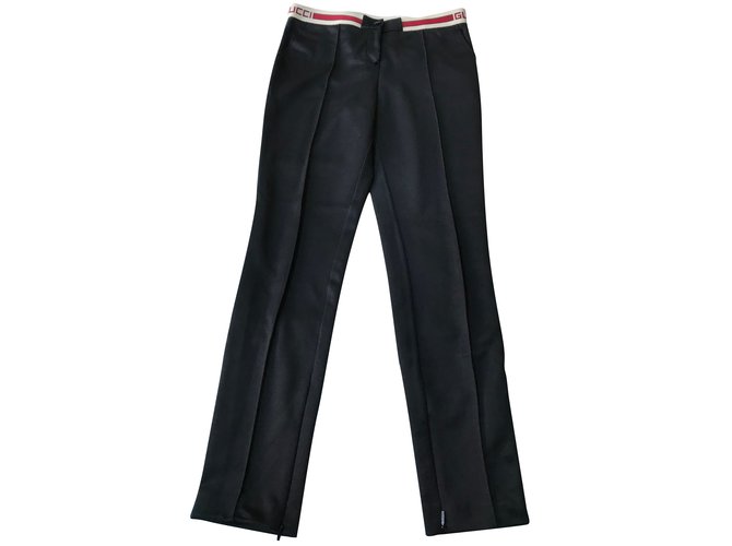 Gucci Pantalons Elasthane Noir  ref.58749