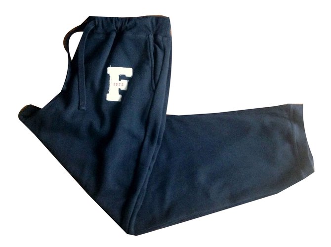 French Connection Pants Navy blue Cotton  ref.58807