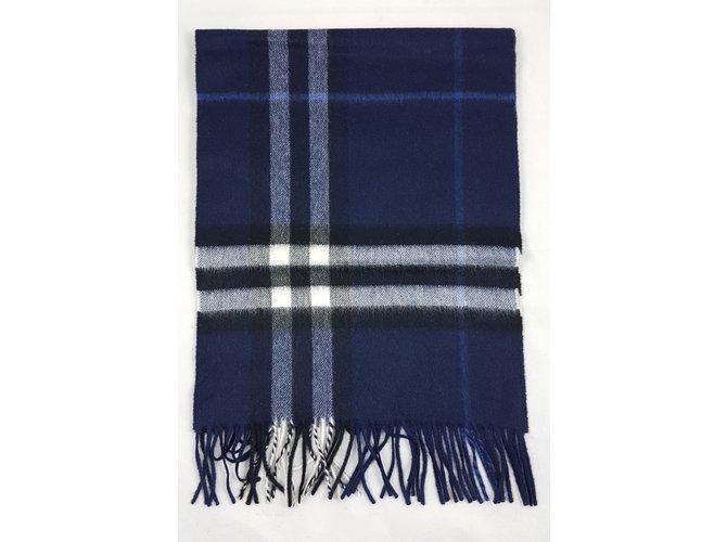 burberry cashmere scarf blue
