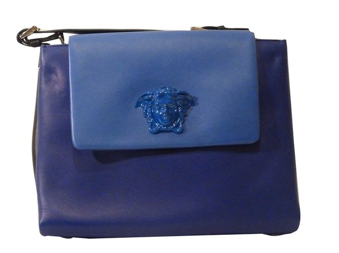 Versace Mittlere Tasche aus Palazzo-Satchel Lila Leder  ref.58875