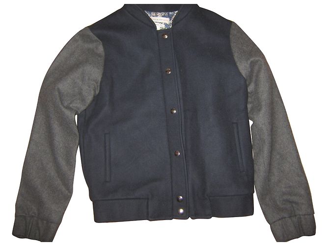 Jacke Paul & Joe Sister Schwarz Grau Wolle