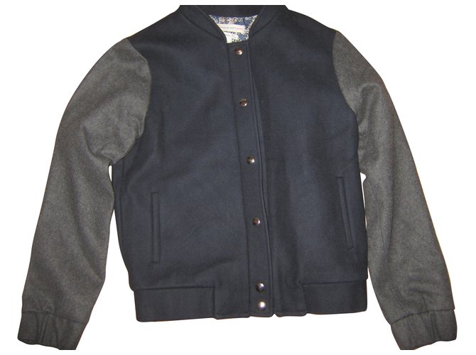 Paul & Joe Sister Jackets Black Grey Wool Polyamide  ref.58916