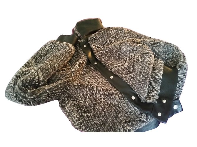 Autre Marque Giacca in velluto bianco e nero Please Multicolore
