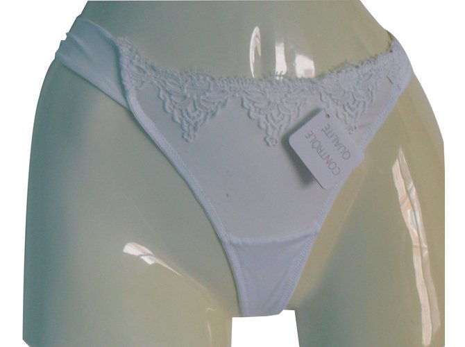 Autre Marque String Charlott’ lingerie Dentelle Blanc  ref.58956