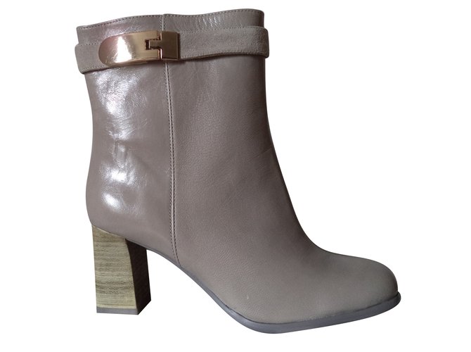Nine West Ankle Boots Grey Leather  ref.58987