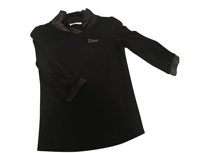 Top Christian Dior Preto de Viscose