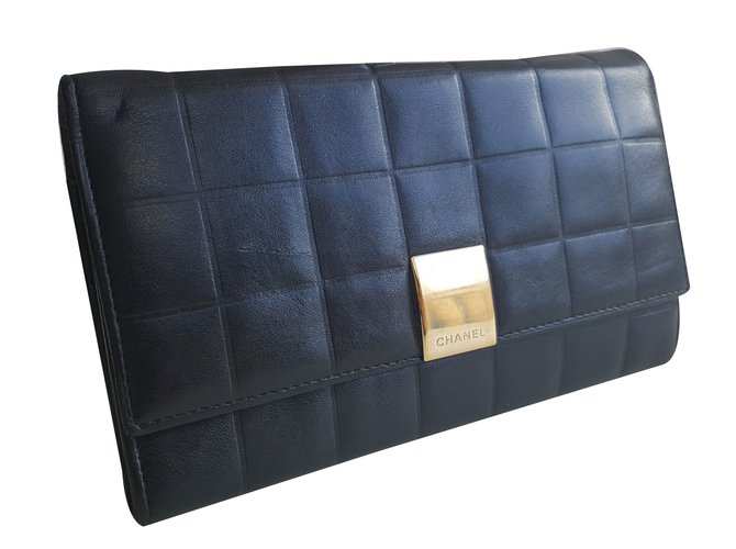 Chanel Wallets Black Leather  ref.59031