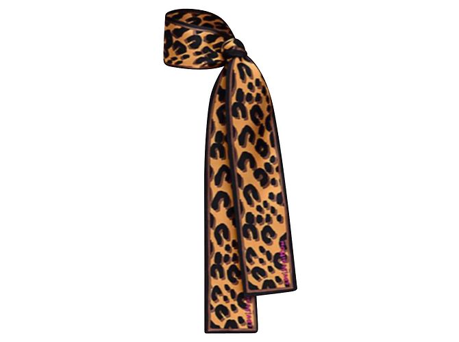 Louis Vuitton sciarpe Stampa leopardo Seta