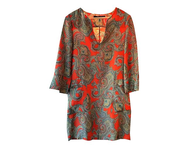 Zara Seidenkleid Orange