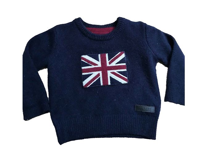 Hackett London Pullover Marineblau Wolle