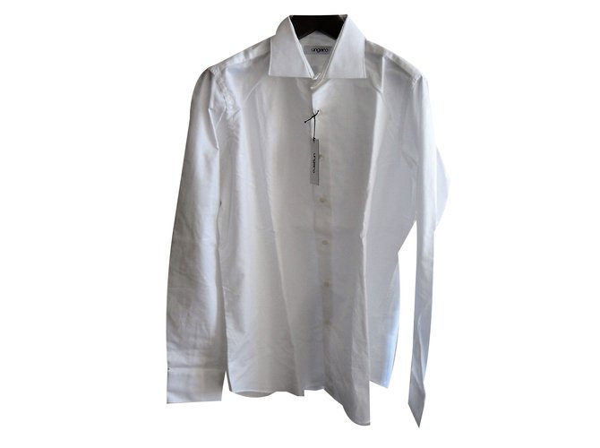 Emanuel Ungaro Camisa nueva de algodón de lona Ungaro Blanco  ref.59142