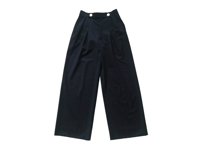 YVES SAINT LAURENT Pants Blue Polyester  ref.59166