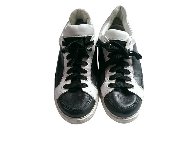 See by Chloé Sneakers Black White Leather  ref.59192