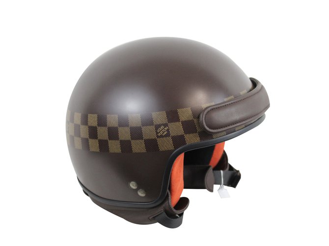 Louis Vuitton Moto helmet Brown Plastic  ref.59235