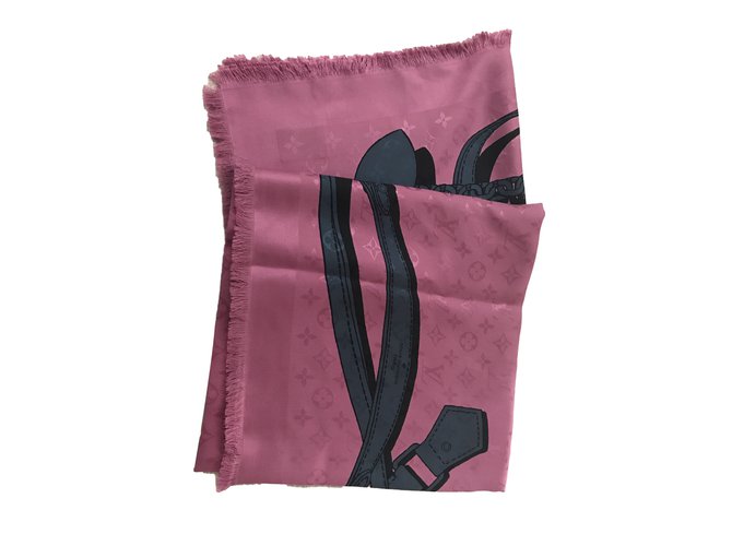 Xale rosa Louis Vuitton Lã  ref.59246