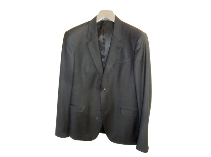 Moschino  men's black suit Wool Elastane  ref.59250