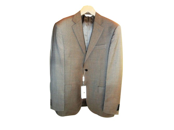 Pierre balmain new men's gray suit Grey Wool  ref.59254