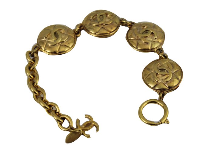 Chanel Pulseiras Dourado Metal  ref.59259
