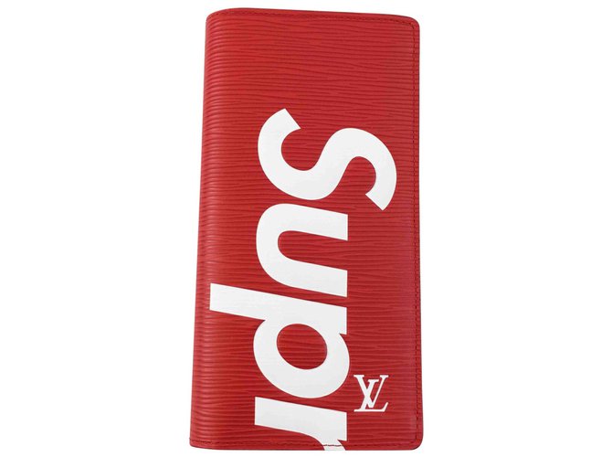 Brazza Louis Vuitton borse, portafogli, casi Rosso Pelle  ref.59273