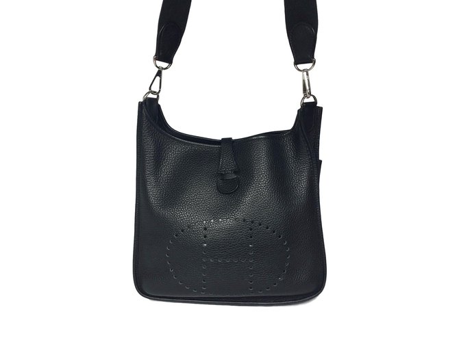 Hermès Evelyne Black Leather  ref.59304