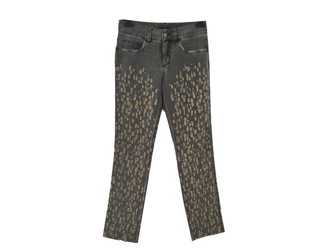 Chanel Jeans Cinza Algodão  ref.59308