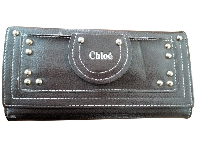 Chloé Wallets Dark brown Leather  ref.59337