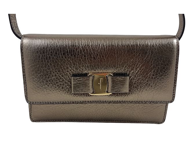 Salvatore Ferragamo Ferragamo Mini Vara Graphite Bag