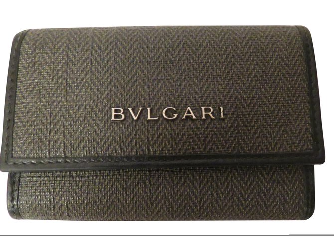 Bulgari Purses, wallets, cases Dark grey  ref.59419