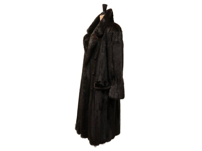 Revillon Coats, Outerwear Black Fur  ref.59423