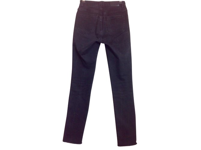 Anine Bing Highwaisted black wash jeans Cotton Elastane  ref.59425