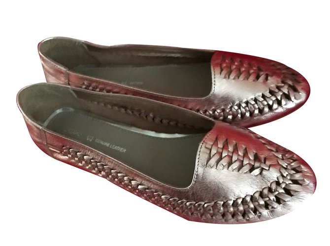 No Brand Flat leather Pink  ref.59479