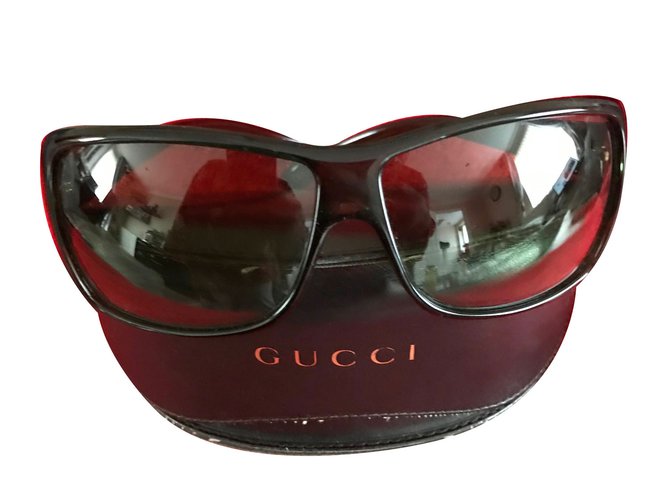 Gucci Lunettes de soleil Plastique Vert olive  ref.59481