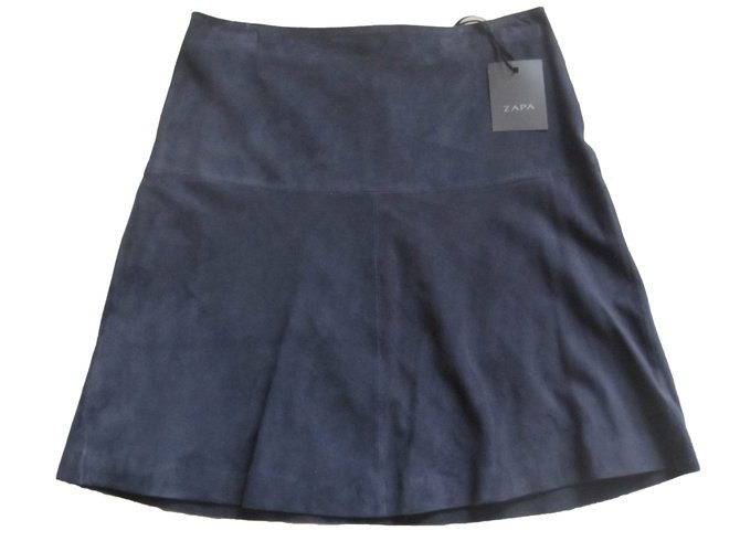Zapa Skirts Blue Deerskin  ref.59516