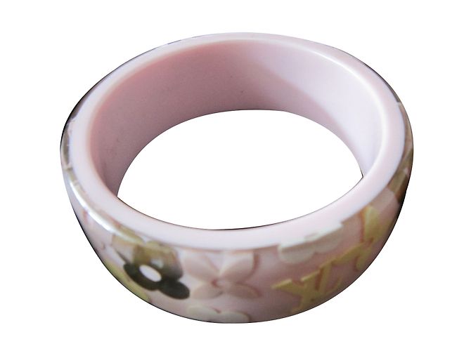 Louis Vuitton Pulseira de resina Monograma Rosa