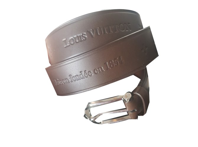 Louis Vuitton Belts Dark brown Leather  ref.59594