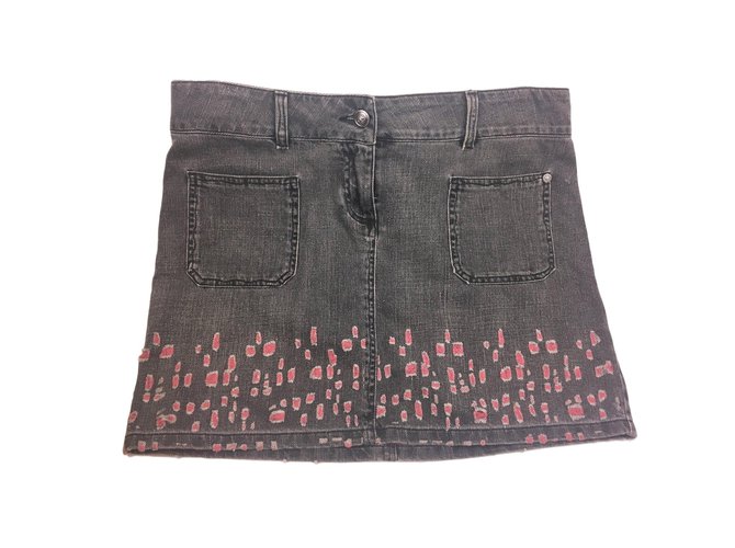 Chanel Skirts Pink Grey Cotton  ref.59680