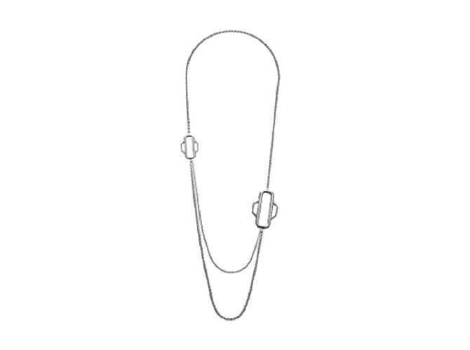 Attelage  Hermès Long necklaces Silvery Silver  ref.59724