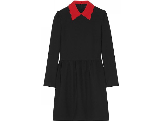 Maje Riri Stretch-Crêpe Kleid schwarz
