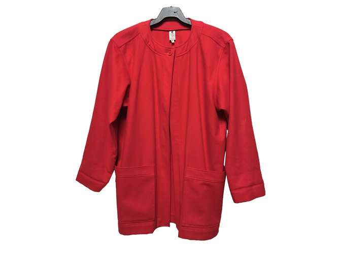 Emanuel Ungaro Coats, Outerwear Red Wool  ref.59760