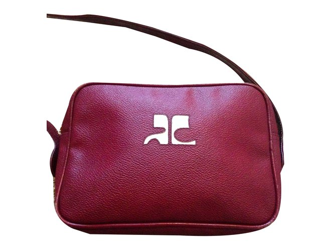 Courreges Handtaschen Bordeaux Leder  ref.59764