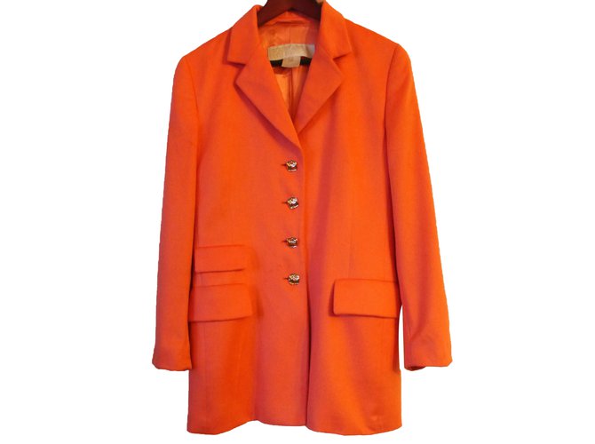 Escada by margaretha ley sport coat blazer Orange Wool  ref.59801