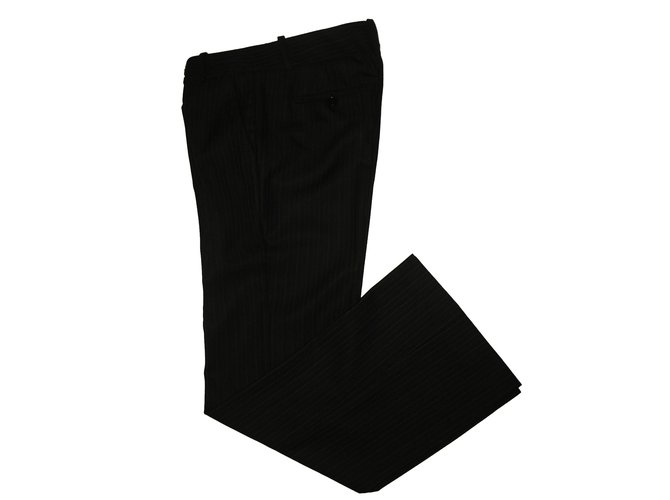 Zara Pants, leggings Dark brown Polyester Wool  ref.59841