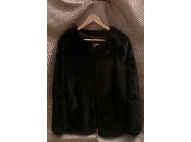 Autre Marque Abrigo de piel negro SPRUNG FRERE