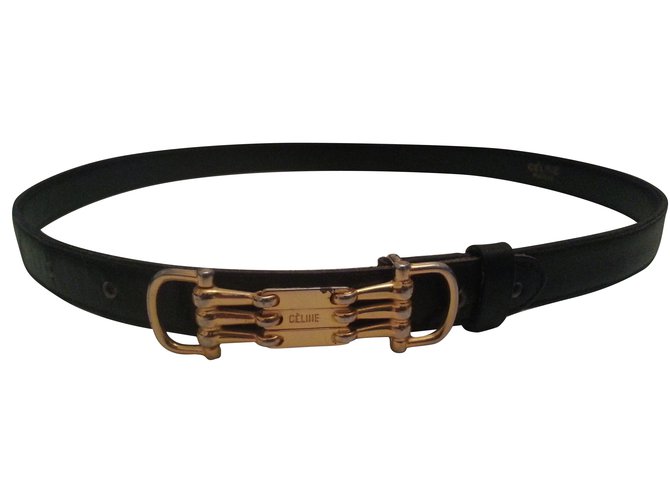 Céline Belts Black Leather  ref.59933