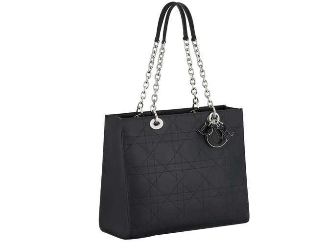 Christian Dior Handtaschen Schwarz Leder  ref.59947