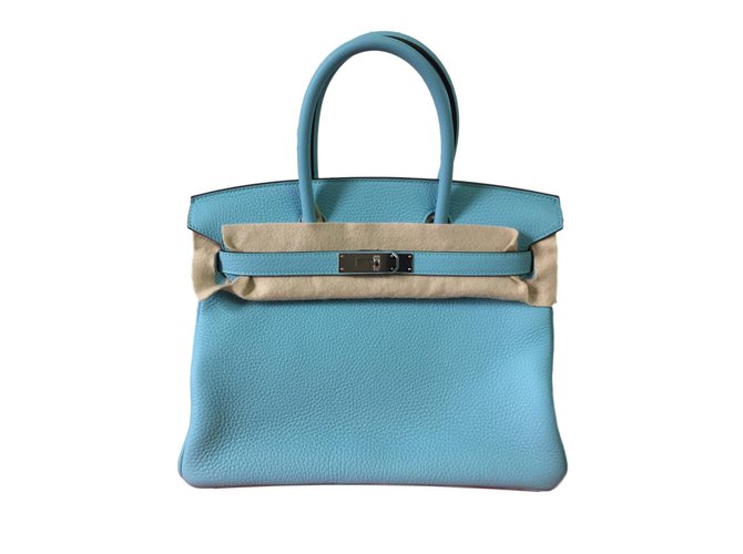 Hermès Birkin 30 Blue Leather  ref.59957