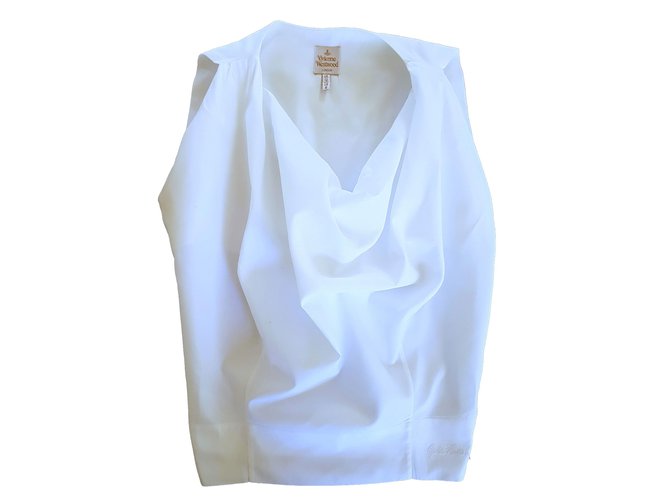 Vivienne Westwood Tops Coton Blanc  ref.59990